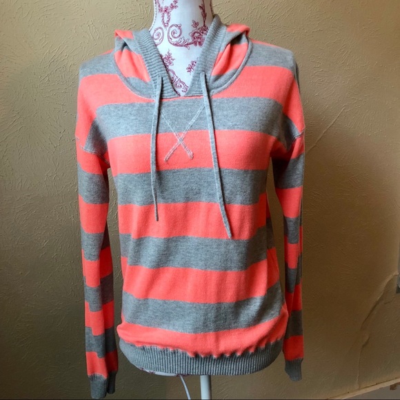 striped hooded sweater